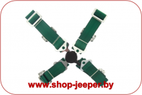 Спортивные ремни безопасности 2" четырехточечные QUICK - GREEN - shop.jeeper.by